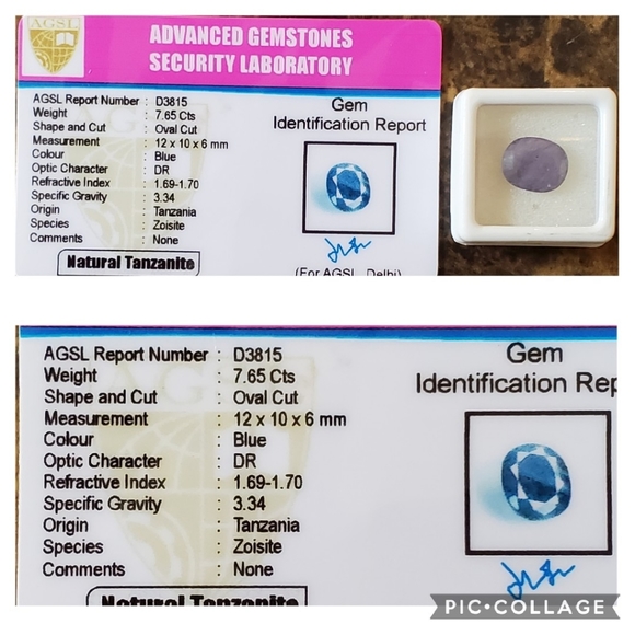 Genuine 7.65ct Natural Tanzanite Loose Gem - Picture 5 of 5